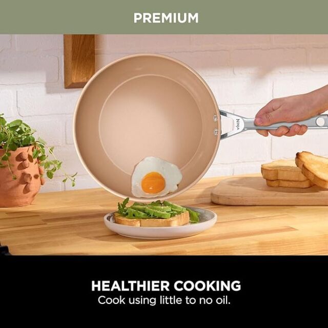 Ninja CW90024UK 24cm Frying Pan - Interior Apricot