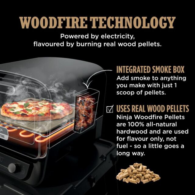 Ninja OO101UKKIT Woodfire Electric Outdoor Oven With Bbq Stand - Terracotta/Steel