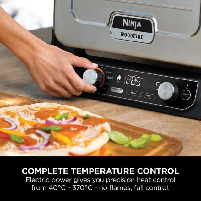 Ninja OO101UKKIT Woodfire Electric Outdoor Oven With Bbq Stand - Terracotta/Steel