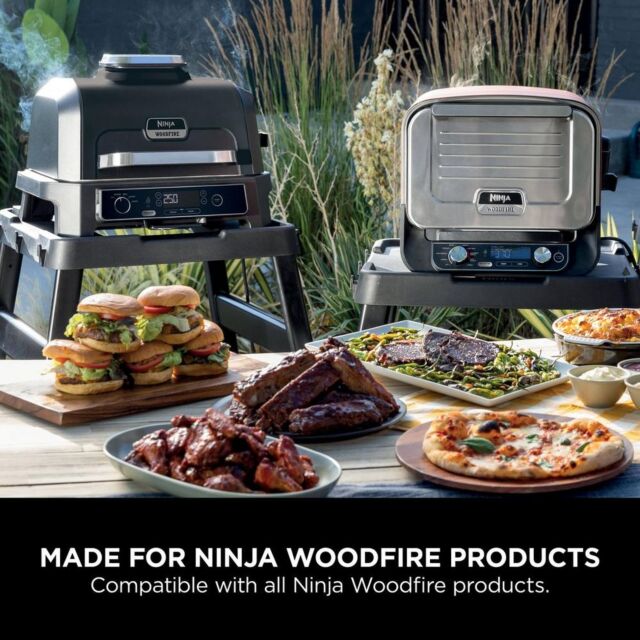 Ninja OO101UKKIT Woodfire Electric Outdoor Oven With Bbq Stand - Terracotta/Steel