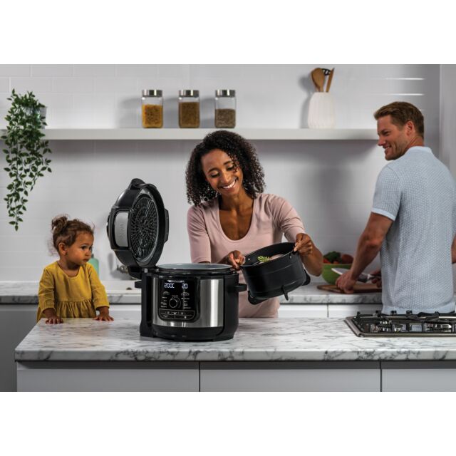 Ninja OP500UK Foodi OP500UK 7.5L 9-in-1 Multi Pressure Cooker and Air Fryer - Black/Stainless Steel