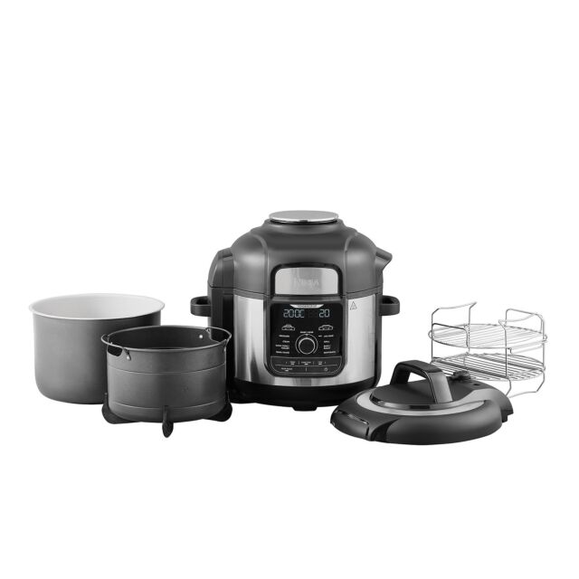 Ninja OP500UK Foodi OP500UK 7.5L 9-in-1 Multi Pressure Cooker and Air Fryer - Black/Stainless Steel
