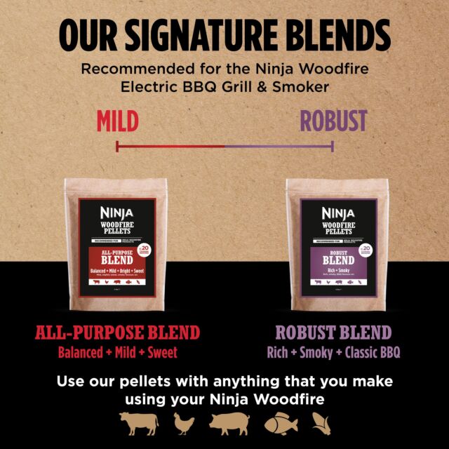Ninja XSKOGAPBPL2UK Woodfire Pellets, All-Purpose 900g