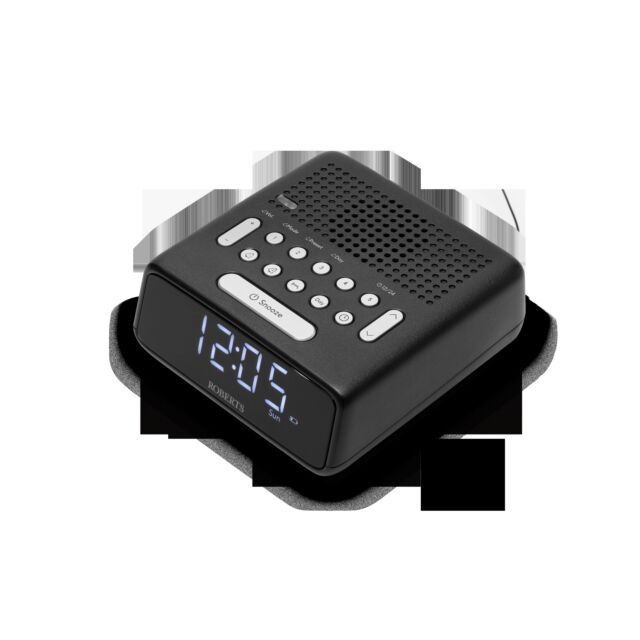 Roberts ORTUSFMBK Fm/Mw Alarm Clock Radio In Black