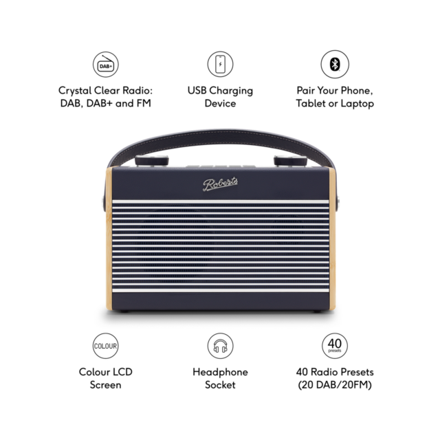 Roberts RAMBLERCLANB Rambler Classic - Bluetooth In Navy Blue