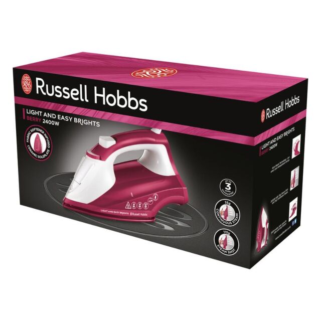 Russell Hobbs 26480 2400W Steam Iron In Berry Colour