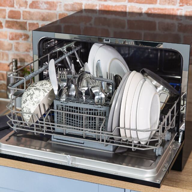 Russell Hobbs RHTTDW6B 6 Place Setting Table Top Dishwasher - Black