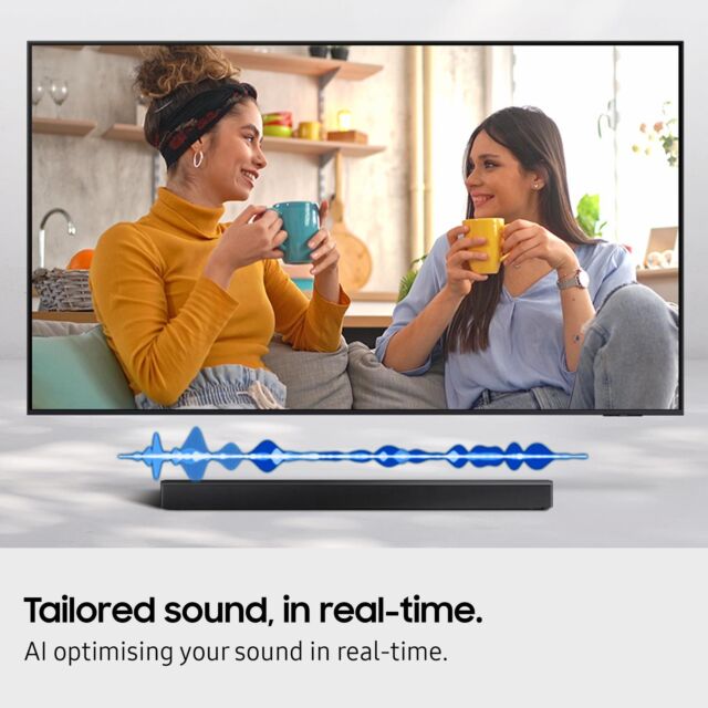 Samsung HW-B650F/XU 3.1ch 370W Soundbar with Wireless Subwoofer Bass Boost and Game Mode - Black
