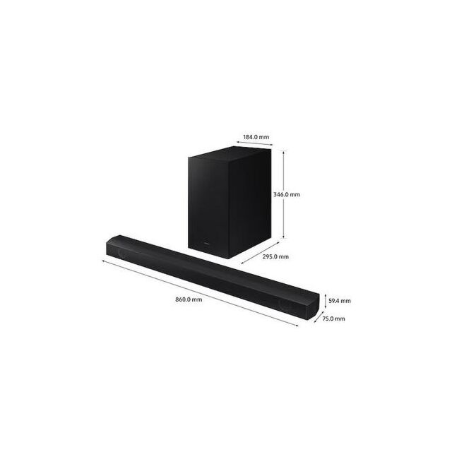 Samsung HW_B530XU Wireless Soundbar with Subwoofer and game mode - Black