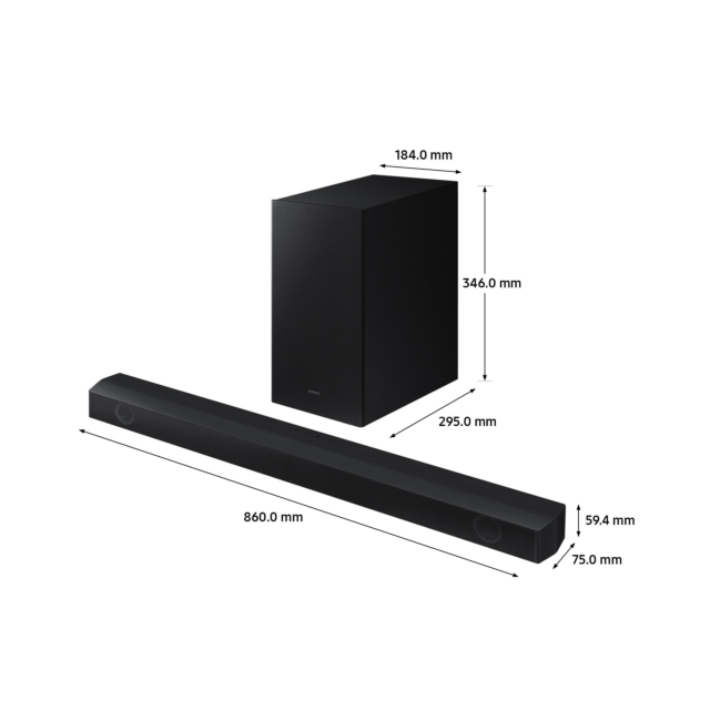 Samsung HW_B550XU 2.1ch Soundbar & Subwoofer - Black