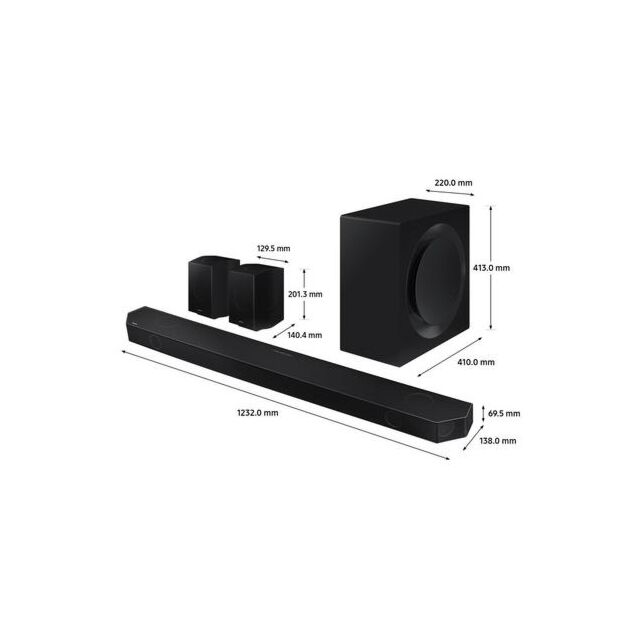 Samsung HW_Q990BXU 11.1.4ch Soundbar + Subwoofer - Black