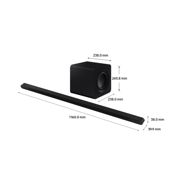 Samsung HW_S800BXU 3.1.2ch Soundbar & Subwoofer - Black