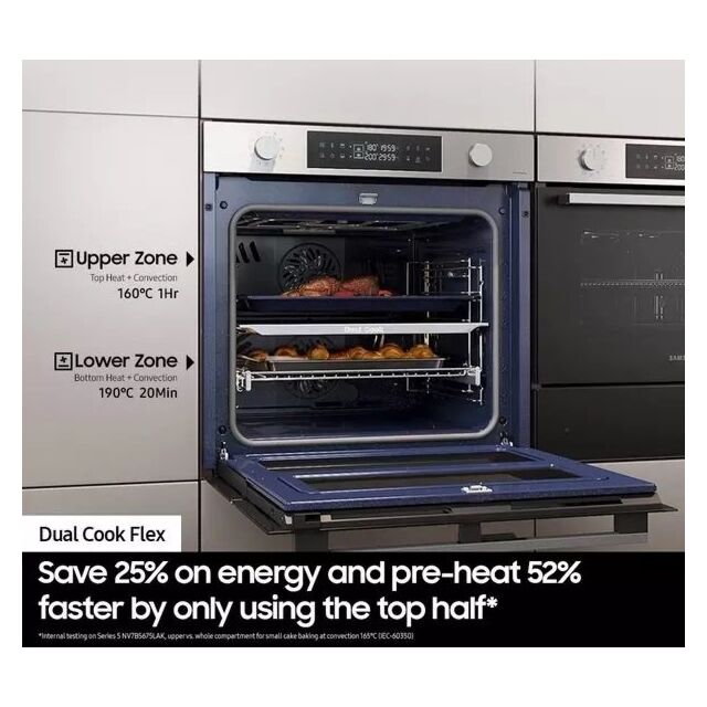 Samsung NV7B5740TAS/U4 59.5cm Built In Electric Single Oven - Stainless Steel