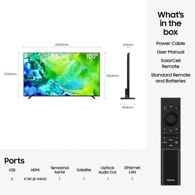 Samsung QE100QN80HUXXU 100inch Neo QLED Vision AI Smart TV