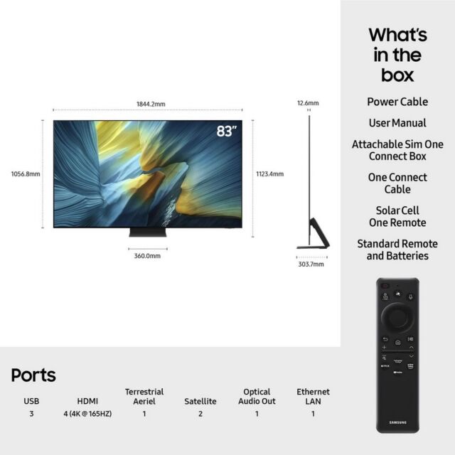 Samsung QE83S95FAEXXU 83inch 4K OLED Smart AI TV