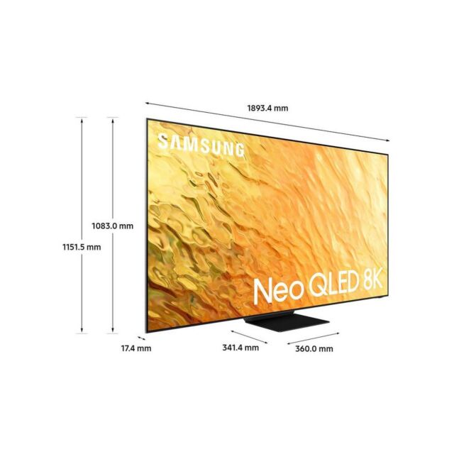 Samsung QE85QN800BTXXU 85inch 8K HDR QLED Smart TV with Voice Assistants