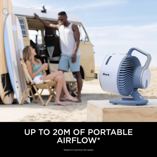 Shark FA050UKBL FlexBreeze TableMate Fan Glacier Blue