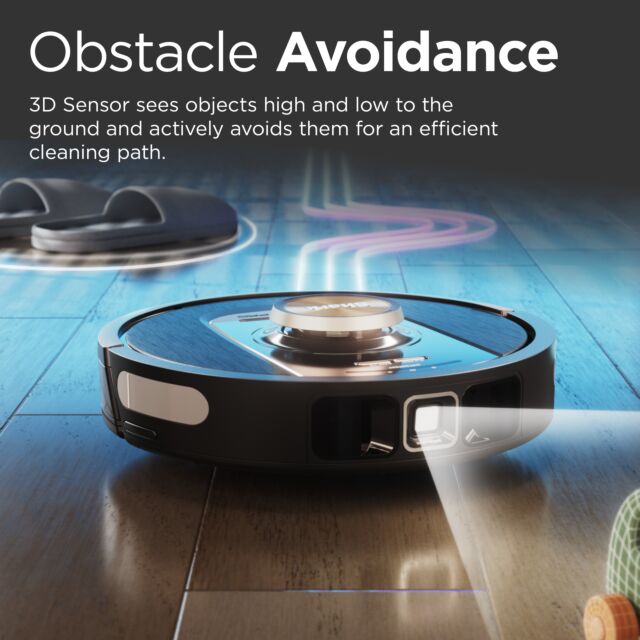 Shark RV2820VEUK  PowerDetect Self-Empty Robot Vacuum  - 100 Min Minutes Run Time - Black
