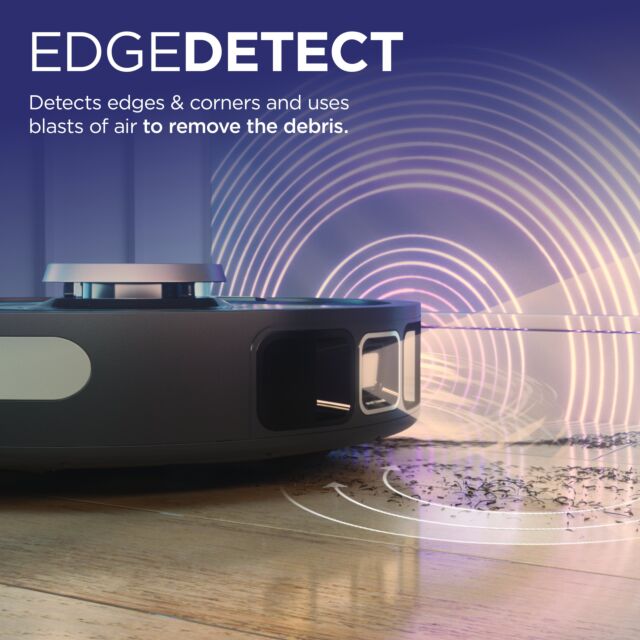 Shark RV2820VEUK  PowerDetect Self-Empty Robot Vacuum  - 100 Min Minutes Run Time - Black