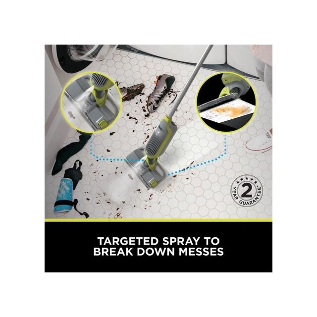 Shark VM200UK Shark VacMop Cordless 2-in-1 Vacuum Mop with Targeted Spray - 9 Min 30 Sec Run Time - Charcoal Grey