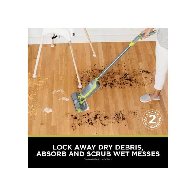 Shark VM200UK Shark VacMop Cordless 2-in-1 Vacuum Mop with Targeted Spray - 9 Min 30 Sec Run Time - Charcoal Grey