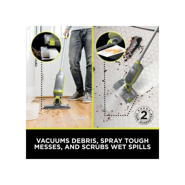 Shark VM200UK Shark VacMop Cordless 2-in-1 Vacuum Mop with Targeted Spray - 9 Min 30 Sec Run Time - Charcoal Grey