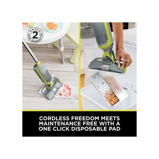 Shark VM200UK Shark VacMop Cordless 2-in-1 Vacuum Mop with Targeted Spray - 9 Min 30 Sec Run Time - Charcoal Grey