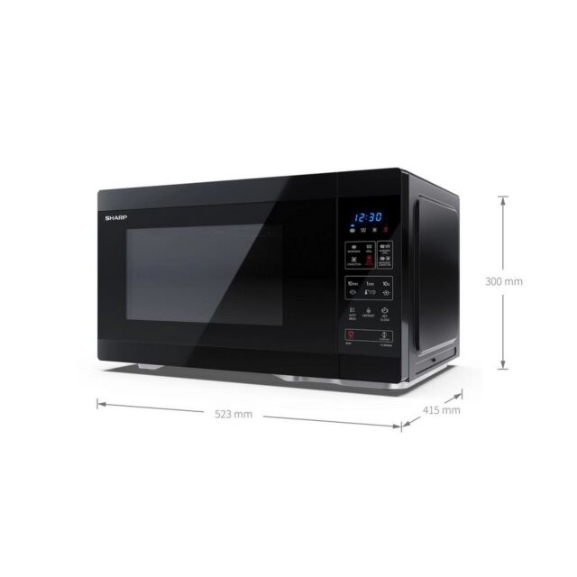 Sharp YC-MA262AE-B Classic Microwave Oven, 26L, Combi with Air Fryer - Black