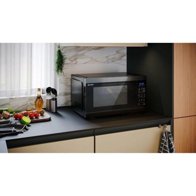 Sharp YC-MA262AE-B Classic Microwave Oven, 26L, Combi with Air Fryer - Black