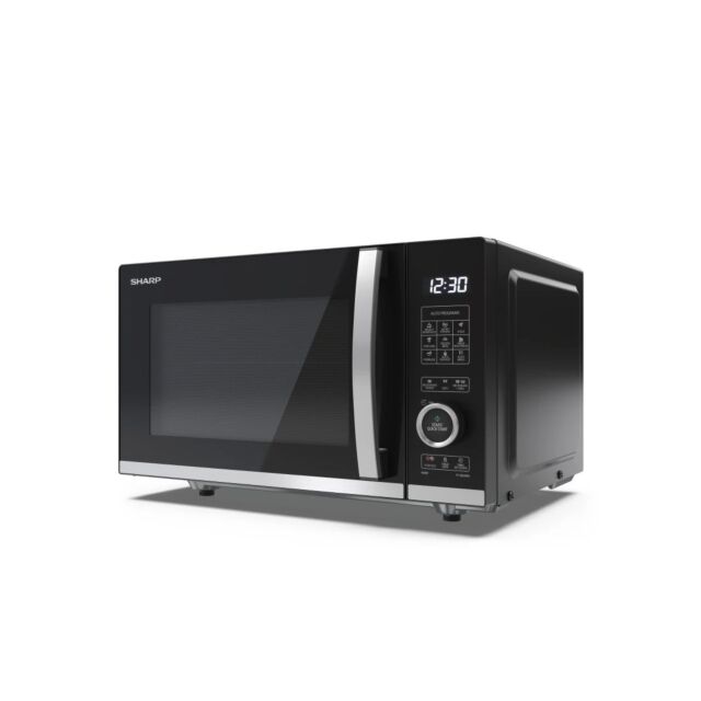 Sharp YC-QG204AU-B  20 Litres Flatbed Microwave Oven with Grill - Black