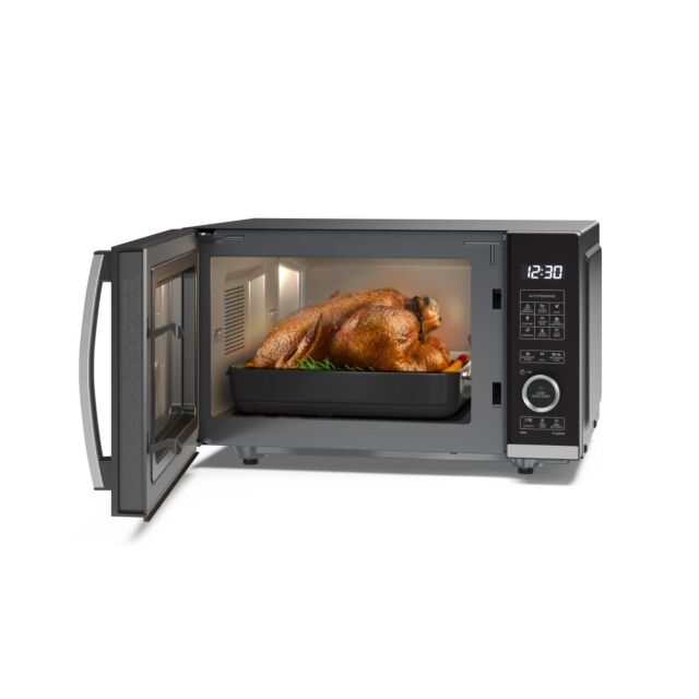 Sharp YC-QG204AU-B  20 Litres Flatbed Microwave Oven with Grill - Black