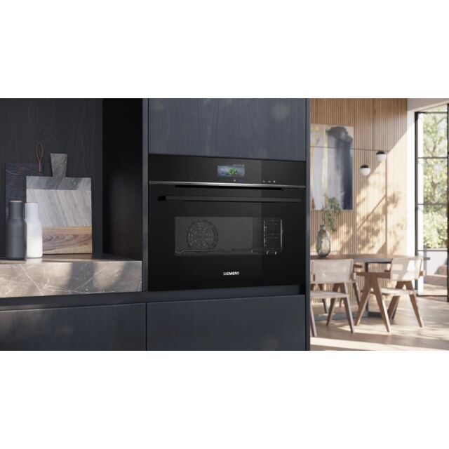 Siemens CS736G1B1 65cm Built-in compact oven with steam function - Black
