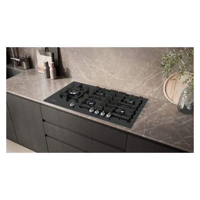 Siemens ER9A6SH40 Iq700 90Cm Tempered Glass Gas Hob - Black