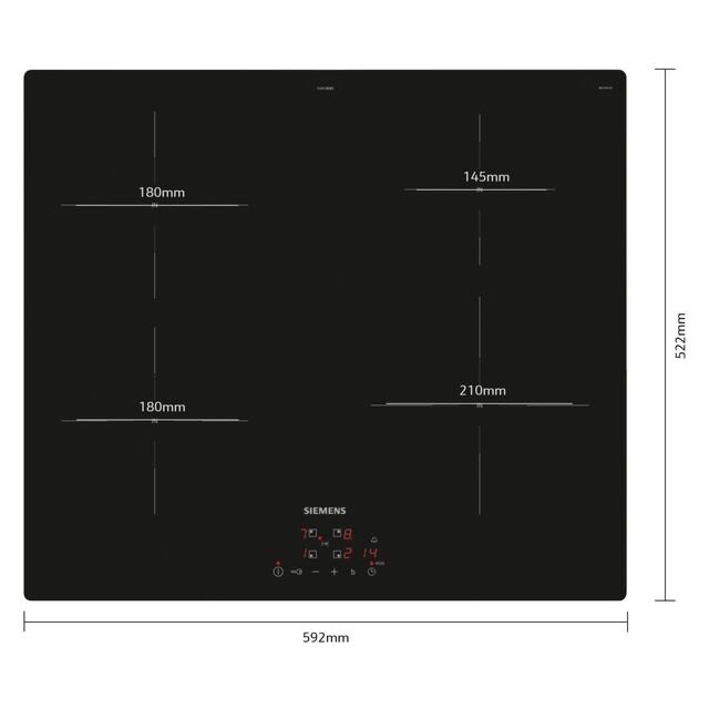 Siemens EU611BEB5E 60cm Iq100 Induction Hob - Black