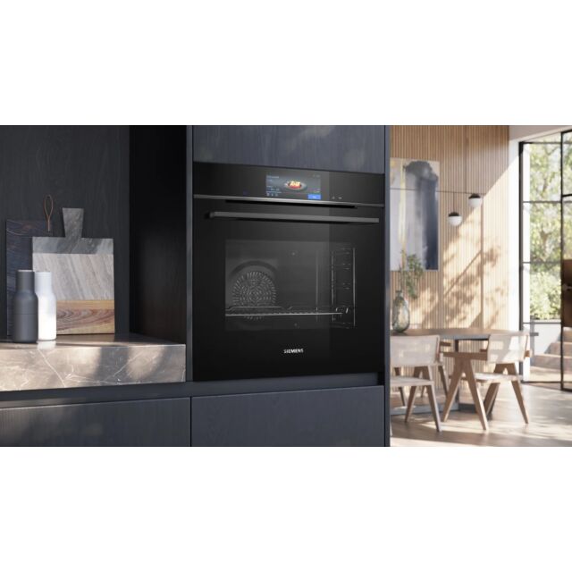Siemens HB778G3B1B 59.4cm Built In Electric Single Oven - Black