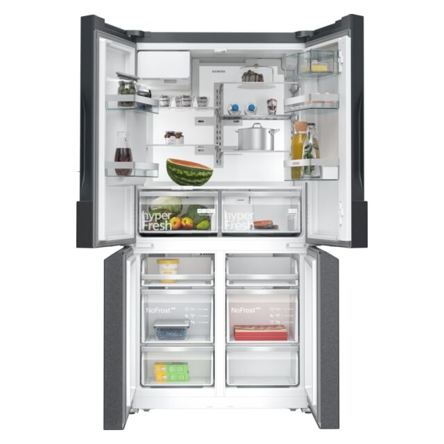 Siemens KF96DPXEA iQ700 183 x 91x73 Multi Door American Fridge Freezer - Black