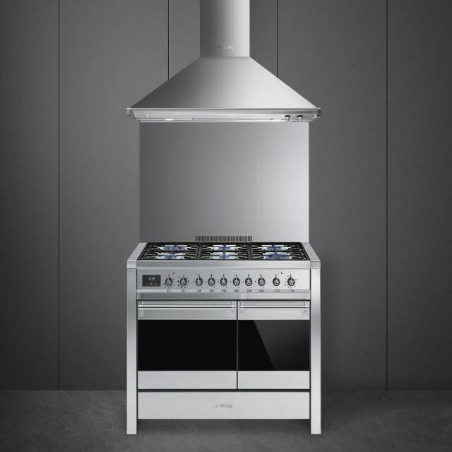 Smeg A2-81 100cm Opera Dual Fuel Range Cooker - Stainless Steel