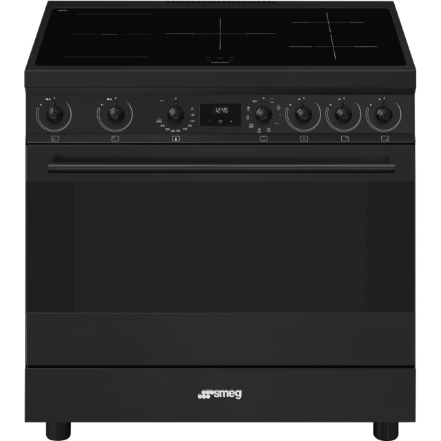 Smeg C9IMN2 90Cm Full Single Cavity Cooker With Induction Hob - Black