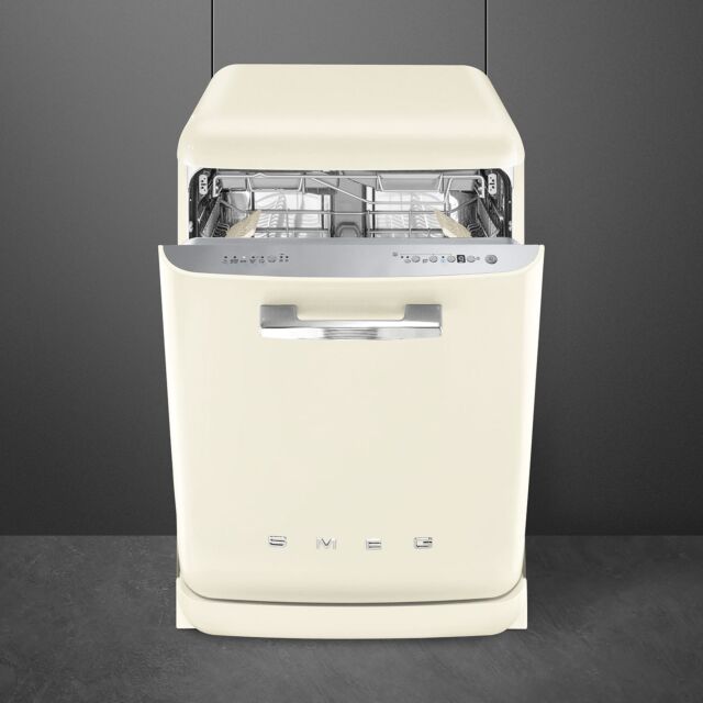 Smeg DFFABCR 60Cm 50S Style Freestanding Dishwasher Cream