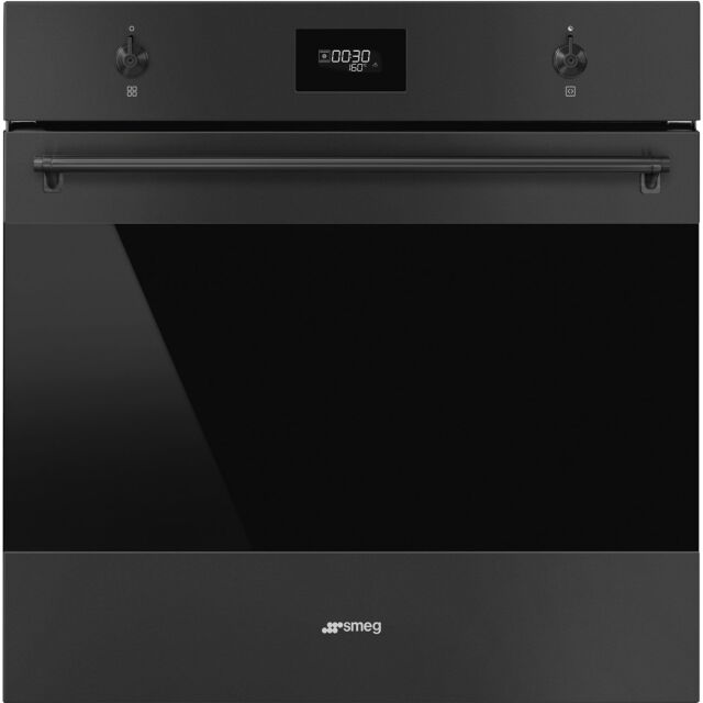 Smeg SFP6301TVN 60cm Classic Pyrolytic Single Oven - Matte Black
