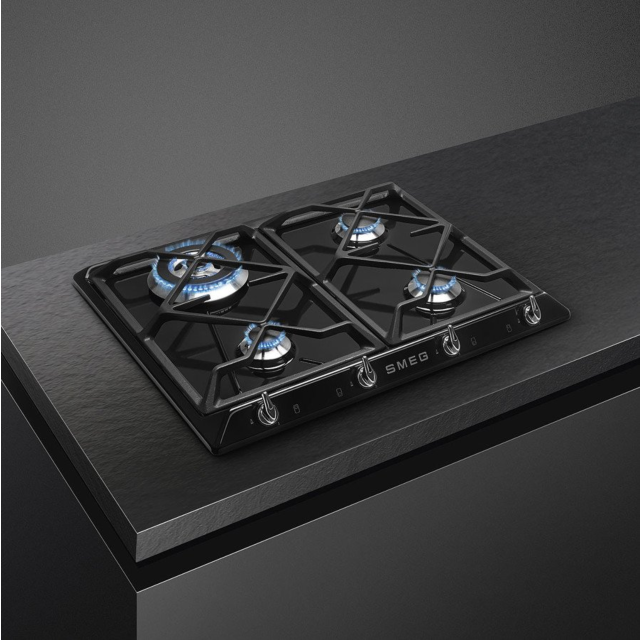 Smeg SR964NGH 60cm Gas Hob - Black