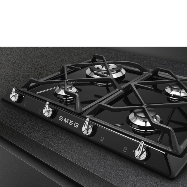 Smeg SR964NGH 60cm Gas Hob - Black