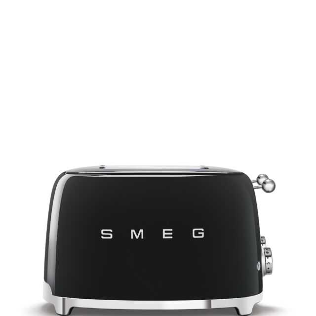Smeg TSF03BLUK Black 50s 4 by 4 slice Toaster