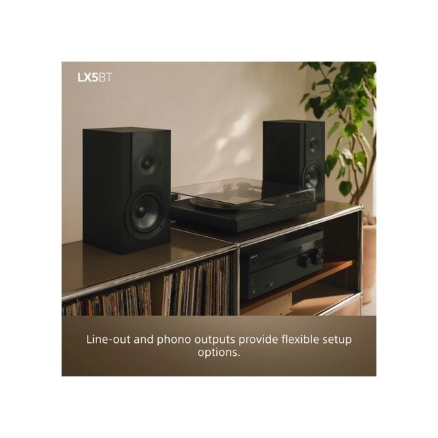 Sony PSLX5BT.CEK Wireless Bluetooth Turntable with Auto Playback - Premium cartridge & Stylus - Pure