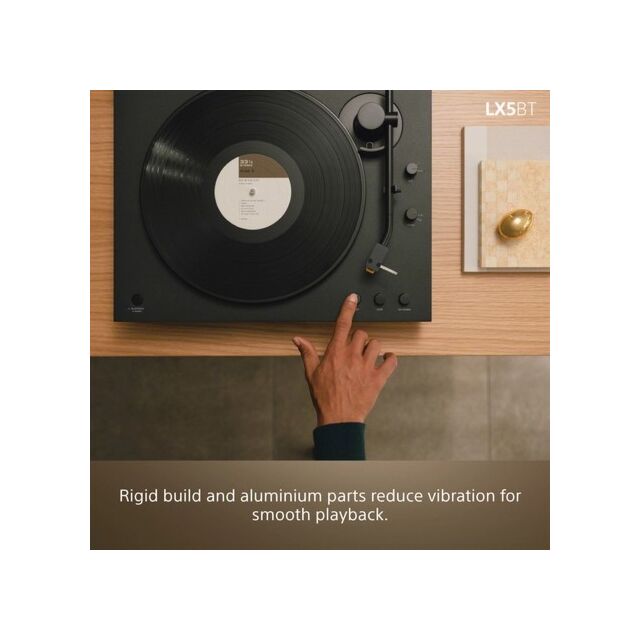 Sony PSLX5BT.CEK Wireless Bluetooth Turntable with Auto Playback - Premium cartridge & Stylus - Pure
