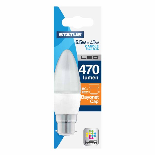 Status LED CANDLE BC 5.5W Cool White Led Candle Bc 5.5W