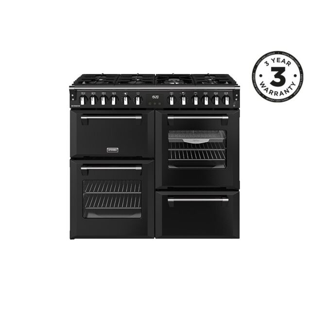 Stoves 444411856 Richmond 100Cm Dual Fuel Range Cooker - Black