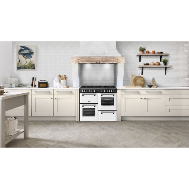 Stoves 444412016 Richmond Deluxe 100Cm Wide Dual Fuel Range Cooker - White