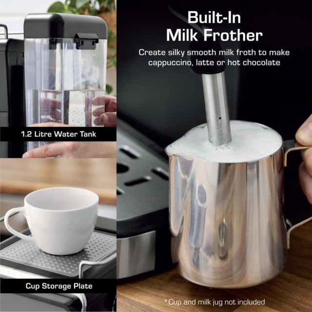 Swan SK22113BLK Espresso Coffee Machine - Black