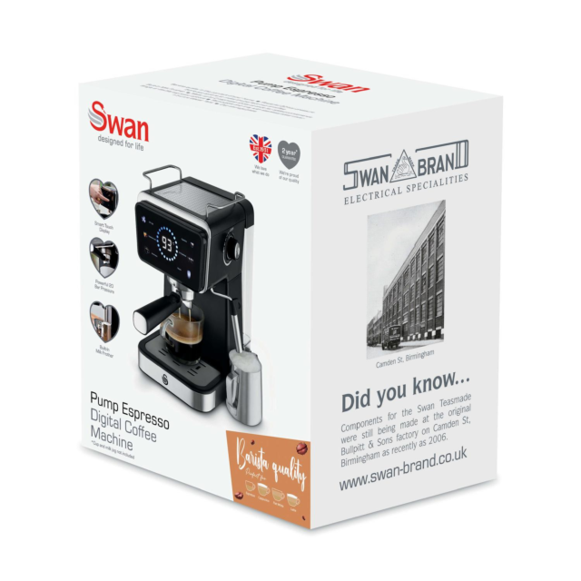 Swan SK22113BLK Espresso Coffee Machine - Black